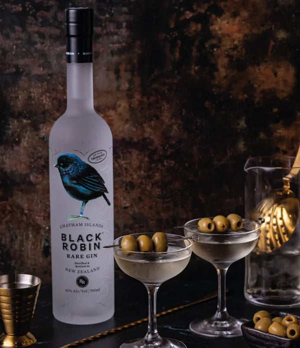 Black Robin Gin Dirty Martini