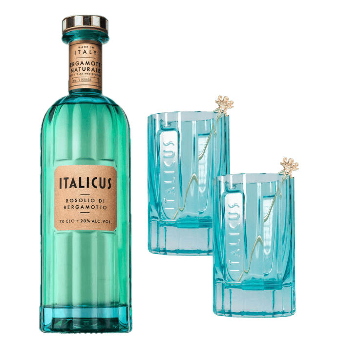 Italicus Rosolio di Bergamotto 70cl Glass Bundle