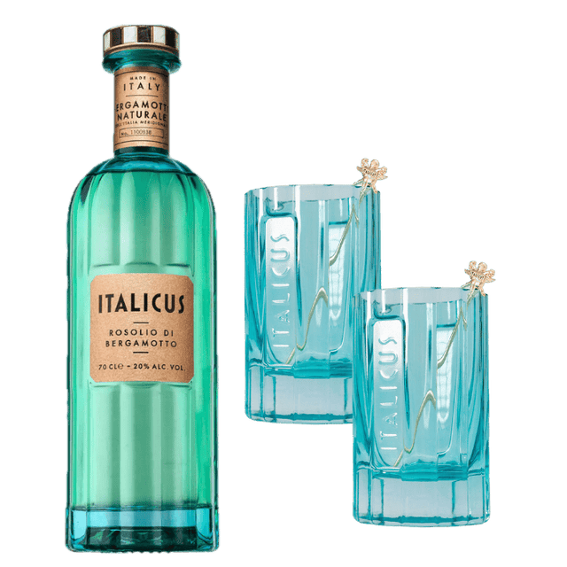 Italicus Rosolio di Bergamotto 70cl Glass Bundle